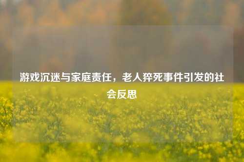 游戏沉迷与家庭责任，老人猝死事件引发的社会反思