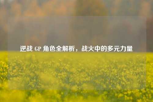 逆战 GP 角色全解析，战火中的多元力量