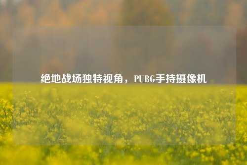 绝地战场独特视角，PUBG手持摄像机