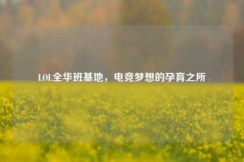 LOL全华班基地，电竞梦想的孕育之所