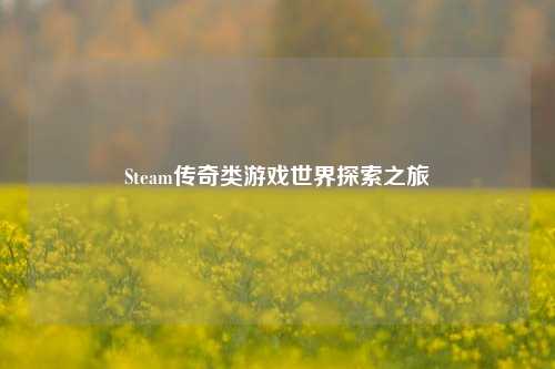 Steam传奇类游戏世界探索之旅
