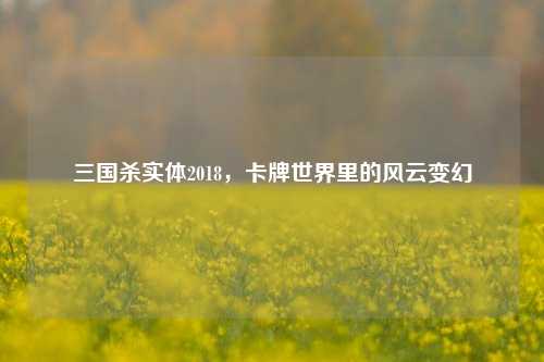 三国杀实体2018，卡牌世界里的风云变幻