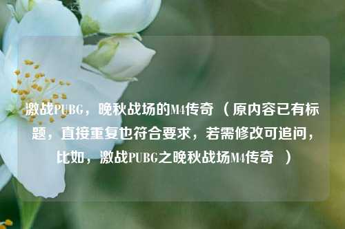 激战PUBG，晚秋战场的M4传奇 （原内容已有标题，直接重复也符合要求，若需修改可追问，比如，激战PUBG之晚秋战场M4传奇  ）