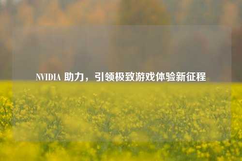 NVIDIA 助力，引领极致游戏体验新征程