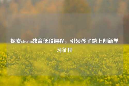 探索steam教育低段课程，引领孩子踏上创新学习征程