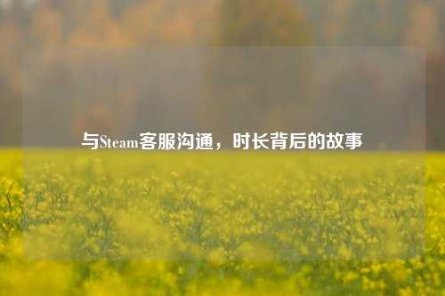 与Steam客服沟通，时长背后的故事